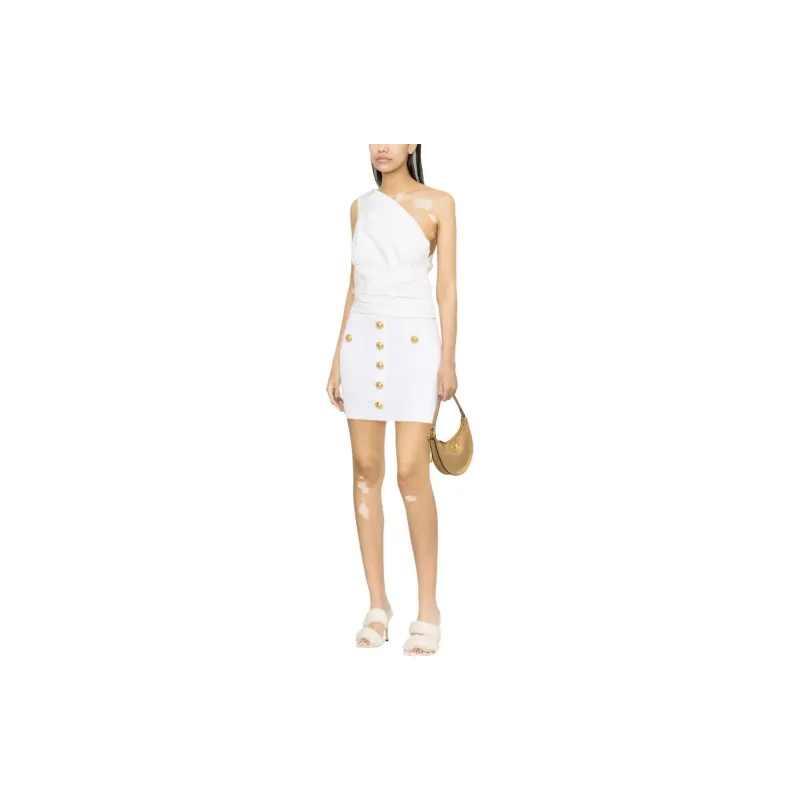 BALMAIN Casual Short Skirts Women's White-1