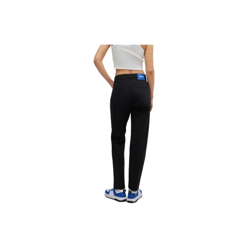 HUGO BOSS Mom-Fit Jeans In Black Rinse-Wash Denim Jeans Women's Black-3