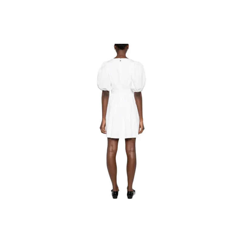 Rotate Birger Christensen Ruched detail V neck Minidress-2