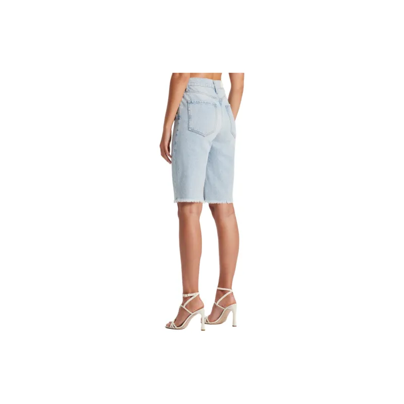 SCANLAN THEODORE High Rise Jean Short Denim Shorts Women's Light Indigo-2