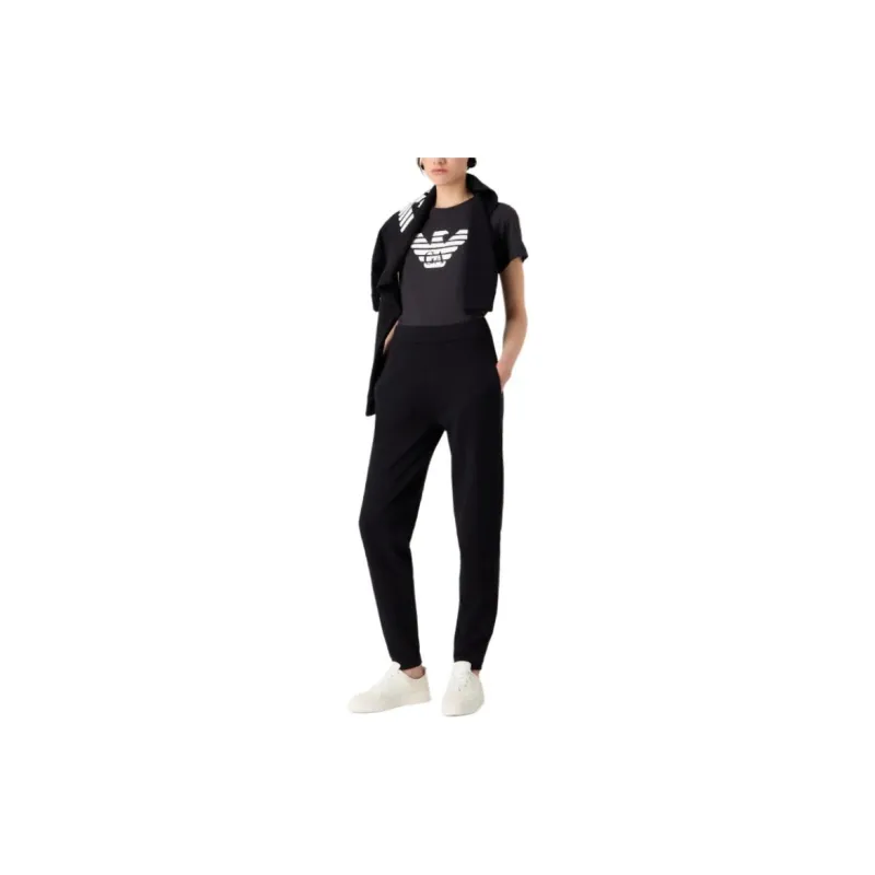 EMPORIO ARMANI Asv Organic jersey T shirt With Logo Print-3