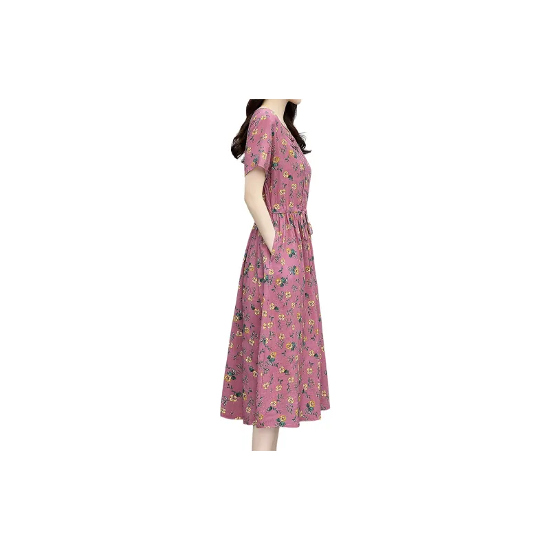 H YXIANG Short Sleeved Dresses Women's-8
