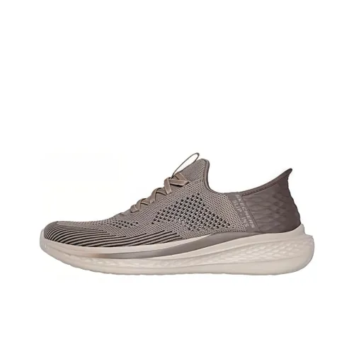 Skechers Slip Ins Slip-Ins Technology Breathable Lightweight Mid-Top Casual Shoes Men's Khaki