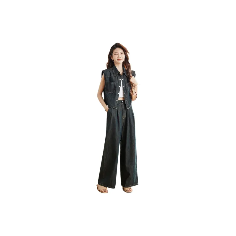 TERRE BLEUE Casual Suit Women's Dark Blue-3