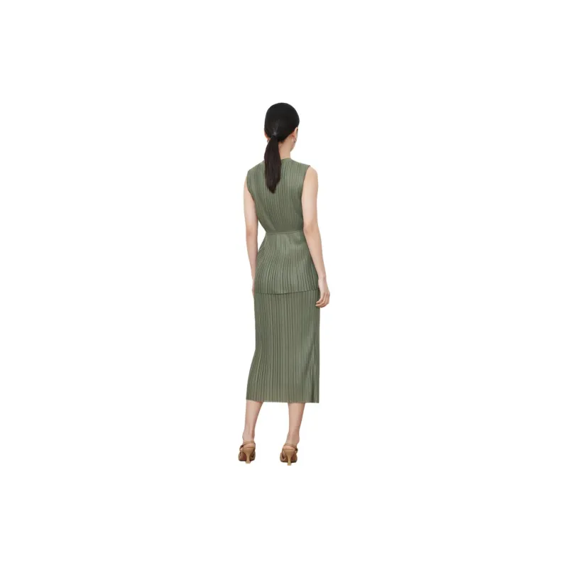 JZ. ANNAKRO Casual Long Skirt Women's Green Shades-1