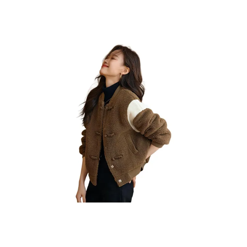 Mo Han Yi Mei Baseball Jacket Women's Olive Green-1