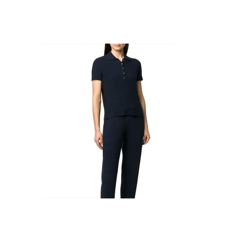 THOM BROWNE· Polo Shirt Women's Marine Blue-1