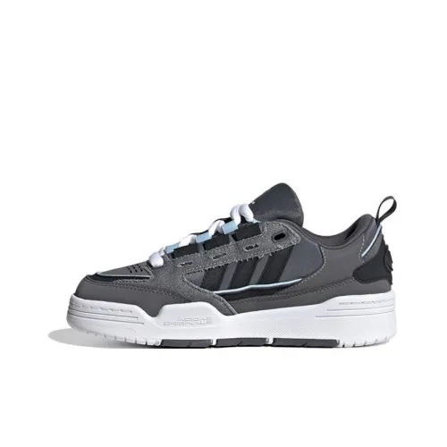 Adidas Originals Adi2000 J Cushioning Wear-Resistant Low-Top Skateboard Shoes Gray Black Teenagers