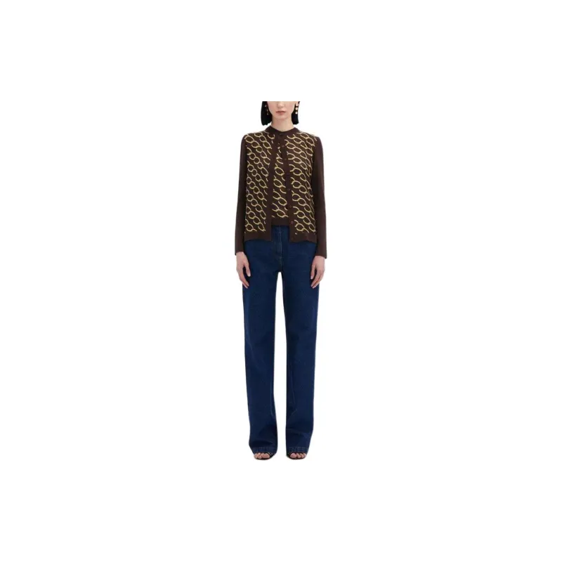 Oscar De La Renta Oscar Chain-link Inset Cardigan-1