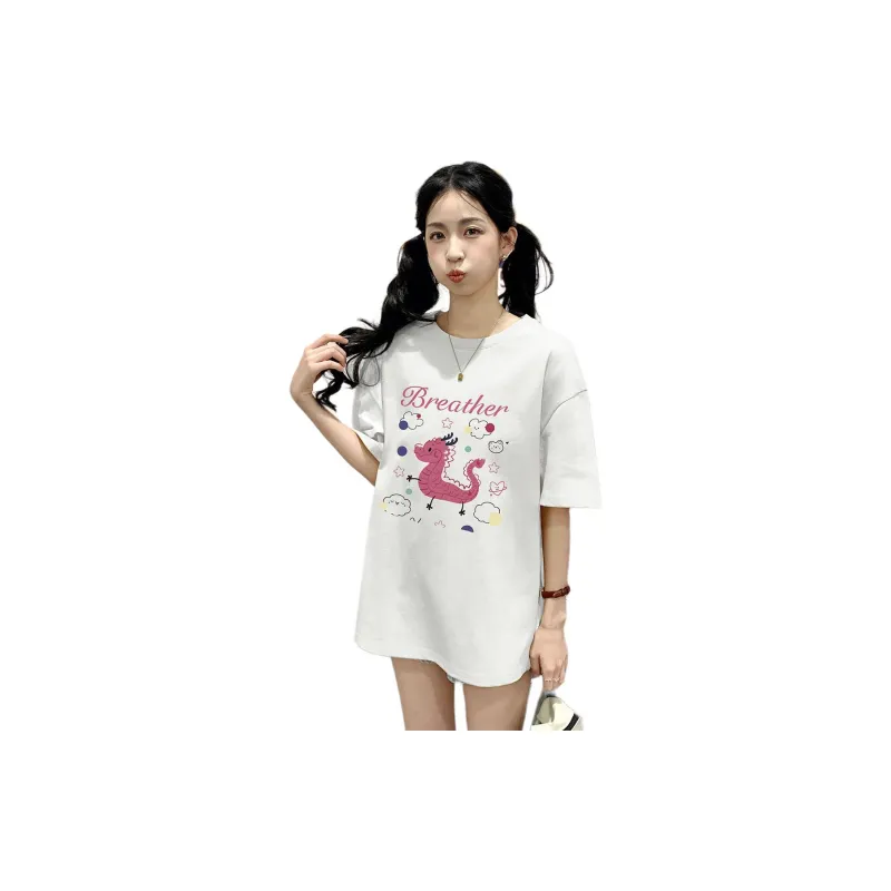 Tonlion T Shirt Women's Raw White-1