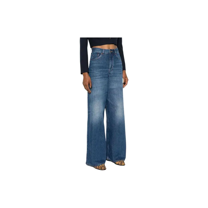 Chloé Logo Patch Wide Leg Jeans-2