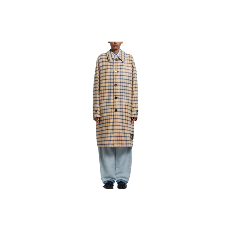 MARNI Checked Reversible Mid Length Coat-1