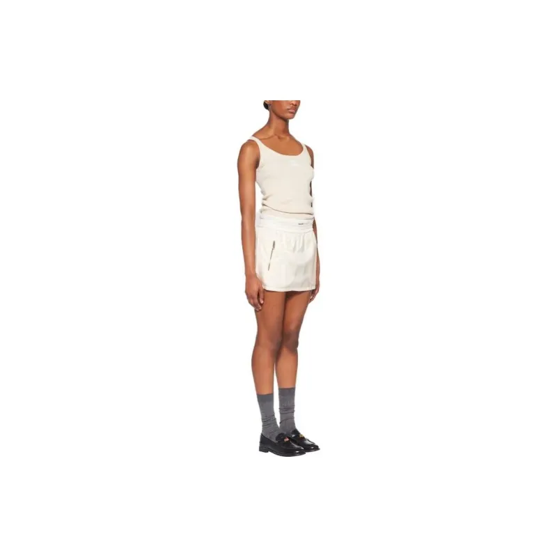 MIU MIU SS23 Casual Short Skirts Women's Ivory-3
