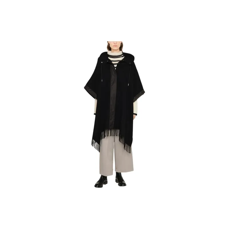 Moncler Wool Cape 'Black'-1