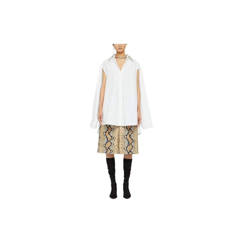 JIL SANDER Cut Out Detailed Long Sleeved Shirt-1