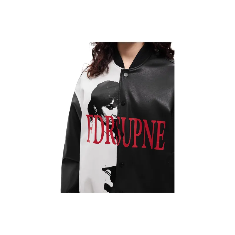 FDR Leather Jackets Coats Unisex Black-1