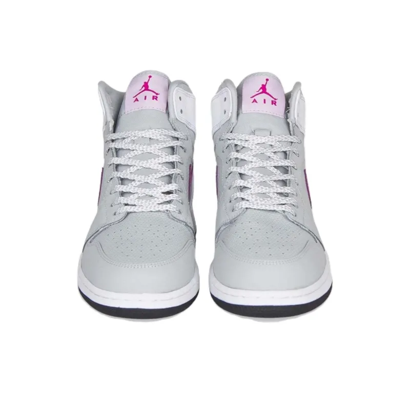 JORDAN 1 Retro High Grey Mist Fuchsia Flash GS-3