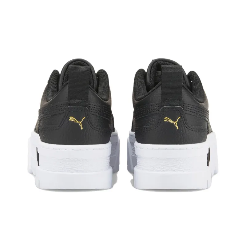 Puma Mayze Leather Jr 'Black Team Gold'-4