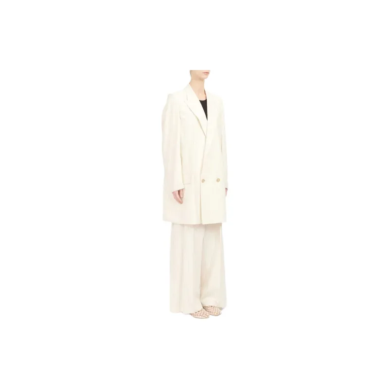 MM6 Maison Margiela Oversized Pinstripe Double Breasted Tailored Blazer-3