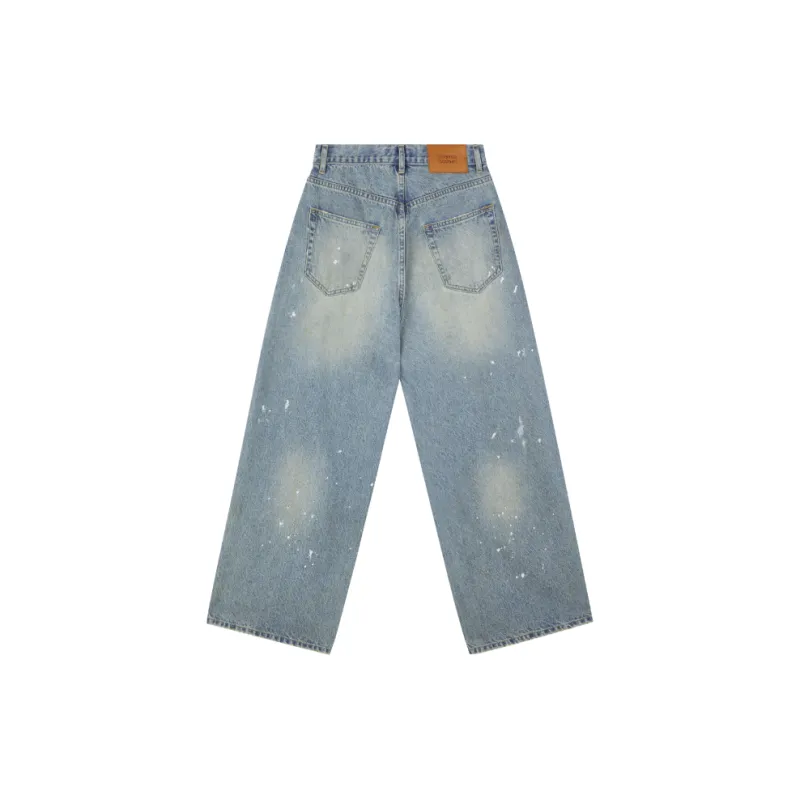 WASSUP Jeans Unisex Splashed Blue-1