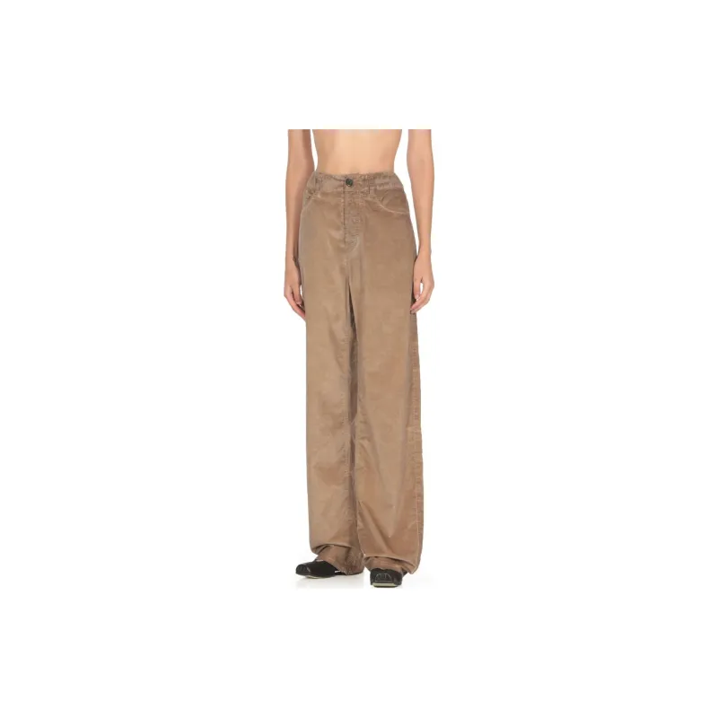 UMA WANG Straight-Leg Velvet Tree Pants-2