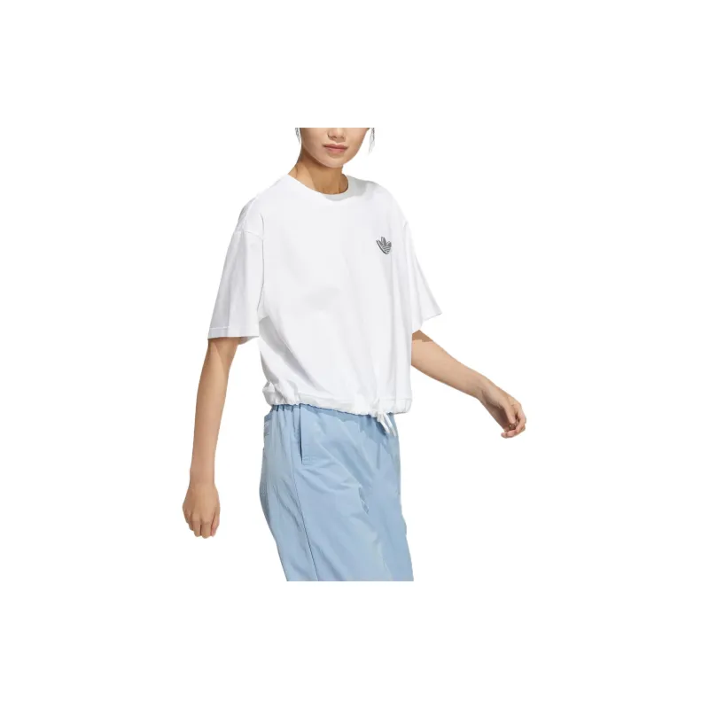 Adidas Originals Adicolor Crop Tops Women's White-3