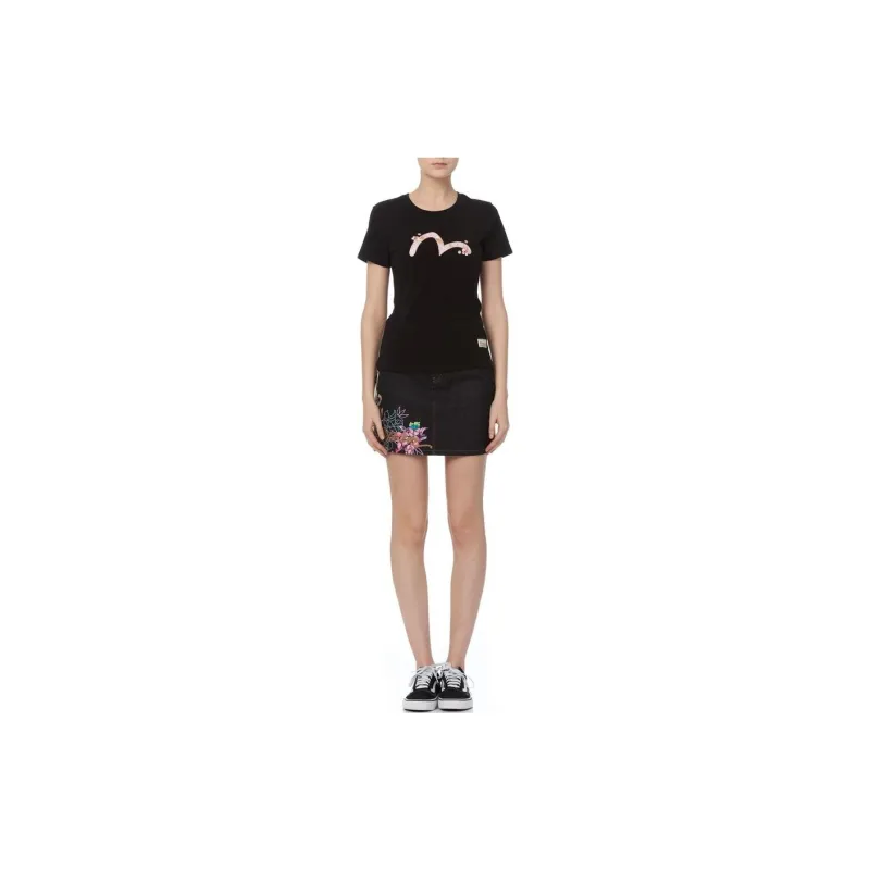 EVISU Denim Short Skirts Women's Blue-6