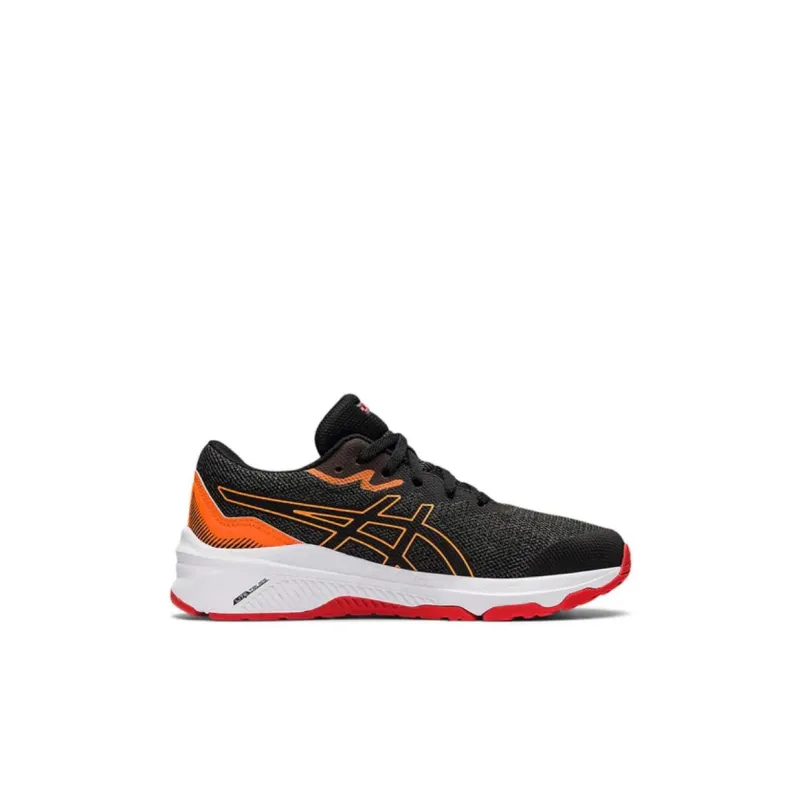 Asics Gel-Contend 4 Cushioned Wear-Resistant Lightweight Low-Top Running Shoes Black Orange Kids'-1