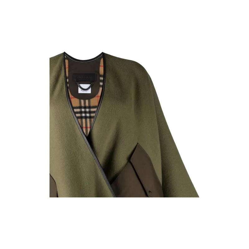 Burberry Cloaks Women's Olive Green-5