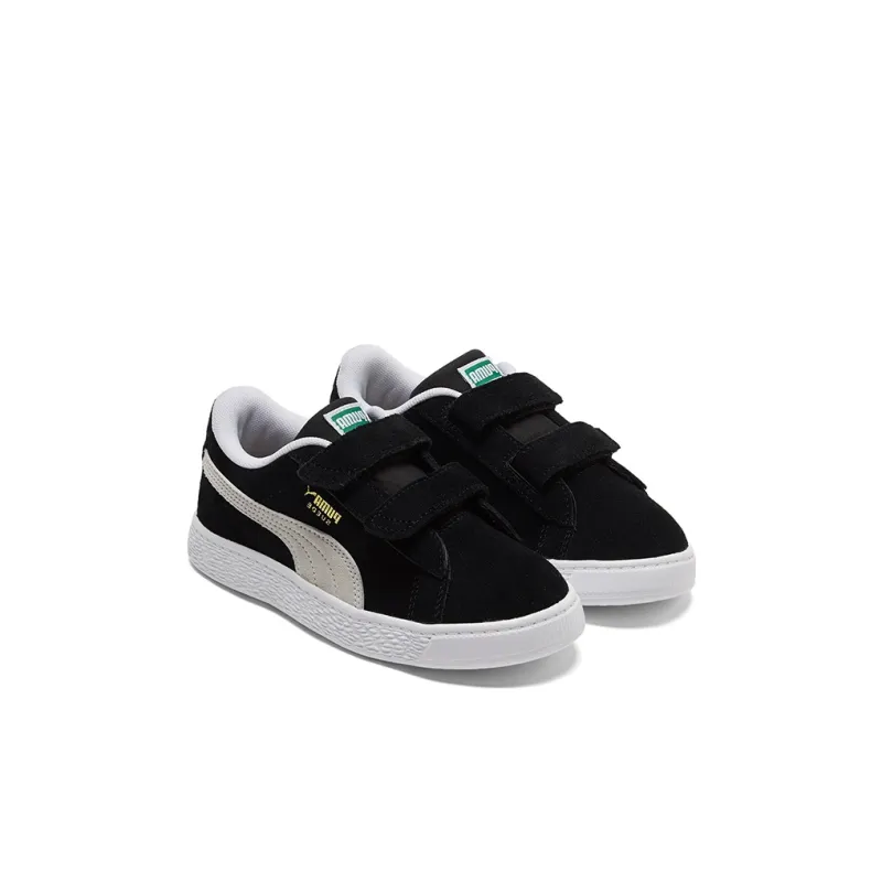PUMA Suede Classic Abrasion Resistant Low Top Kids' Skateboarding Shoes Black White Kids'-2
