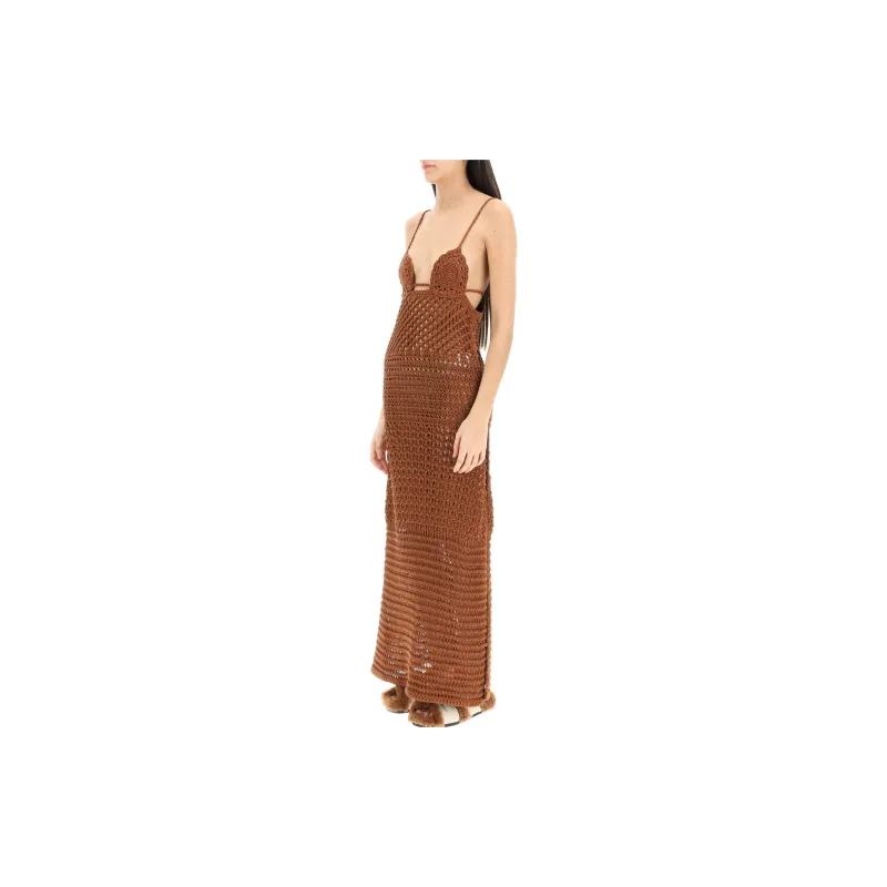 Alanui Mother Nature Crochet Sleeveless Dress-1