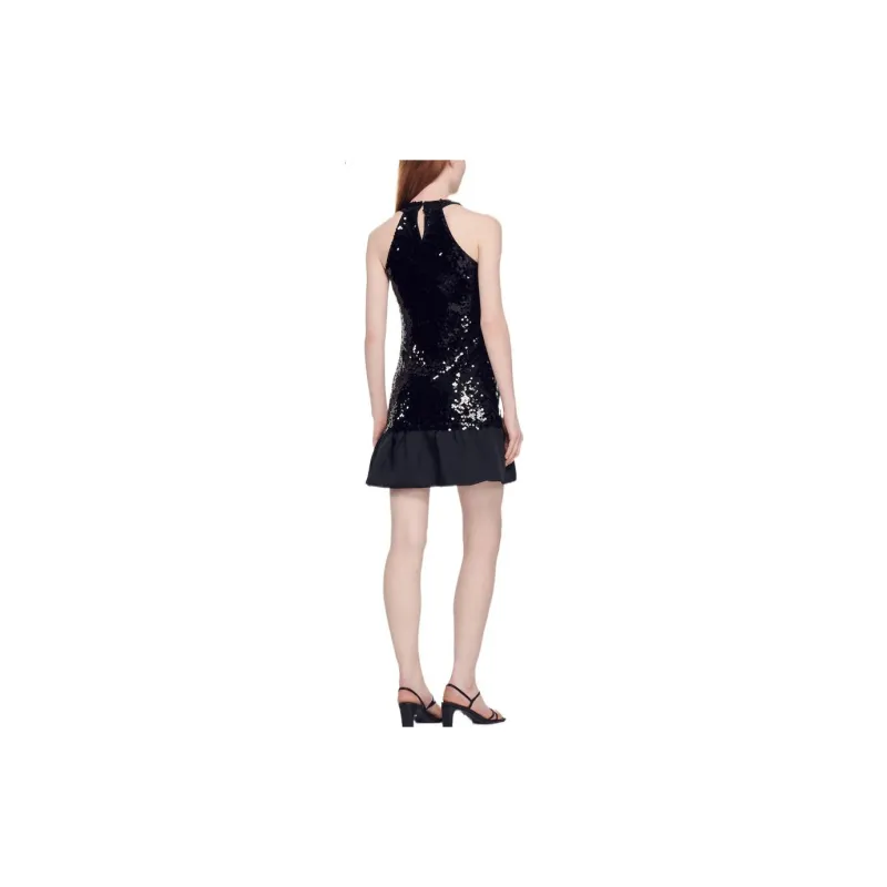 Sandro Sleeveless Dresses Women's Black-3
