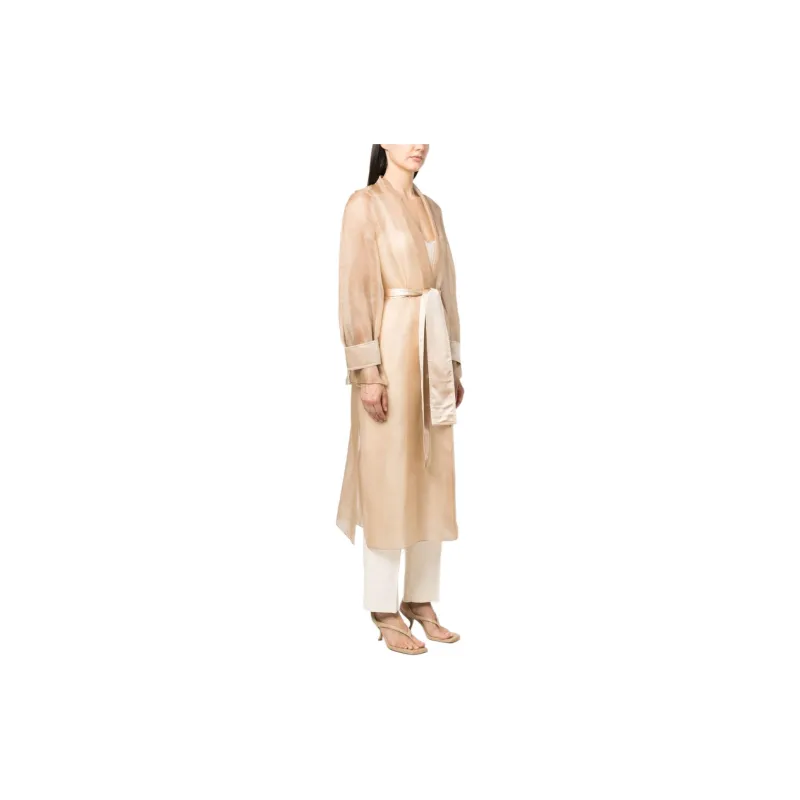 FERRAGAMO Semi-sheer Silk Trenchcoat-3