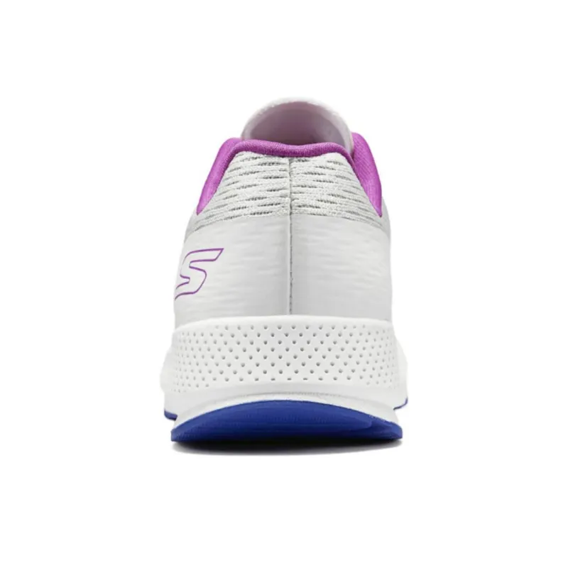 Skechers Cushioning Anti Slip And Wear Resistant Low Top Running Shoes Women's Purple White-3