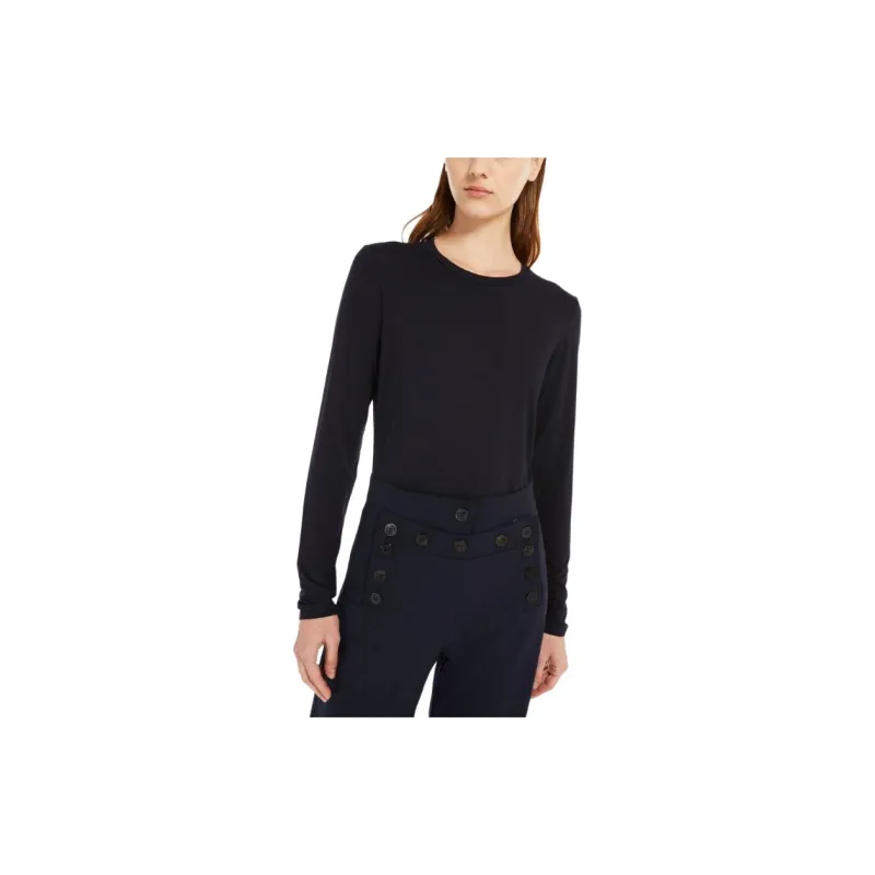 MaxMara Multie Collection Viscose Jersey T-Shirt T-Shirt Women's Marine Blue-4