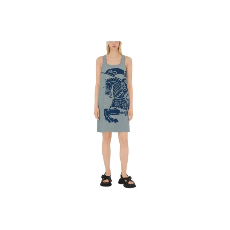 Burberry Slip Dress Women's Denim Blue-1