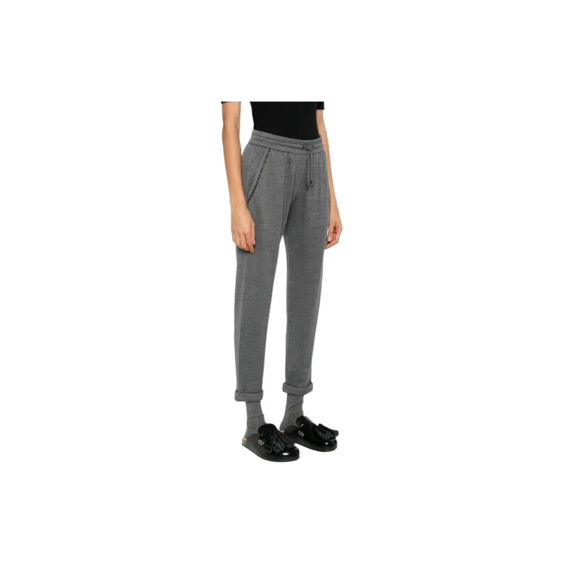 Brunello Cucinelli Elastic Waistband Drawstring Joggers-1
