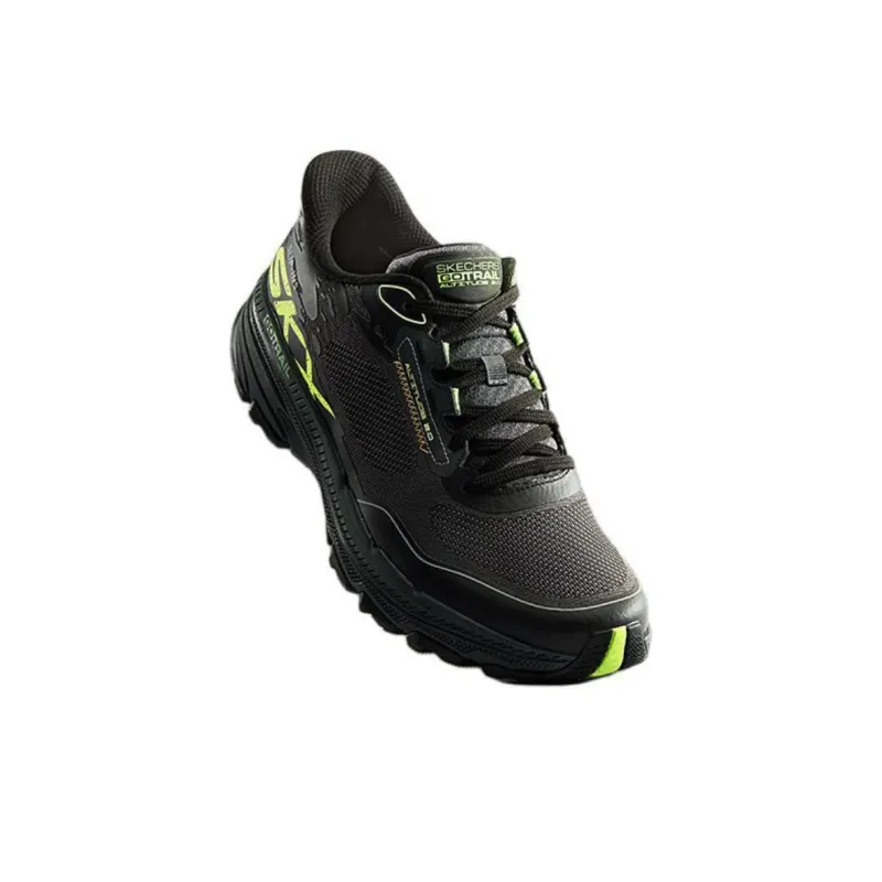 Skechers MEN'S GO Anti Slip Wear Resistant Breathable Support Low Top Casual Running Shoes Men's Black Green-2