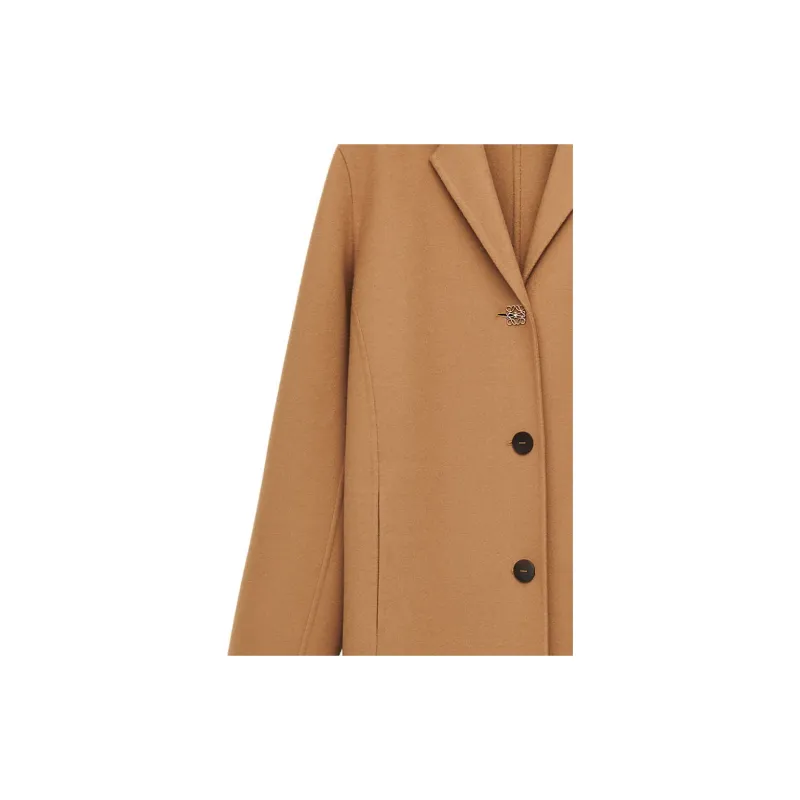 LOEWE Single Breasted Long Coat-4