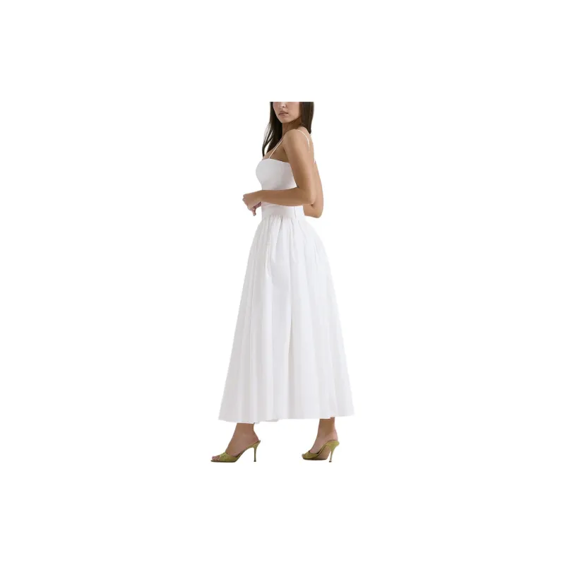 HOUSE OF CB YSABELLA Slip Dress Women's White/White-5