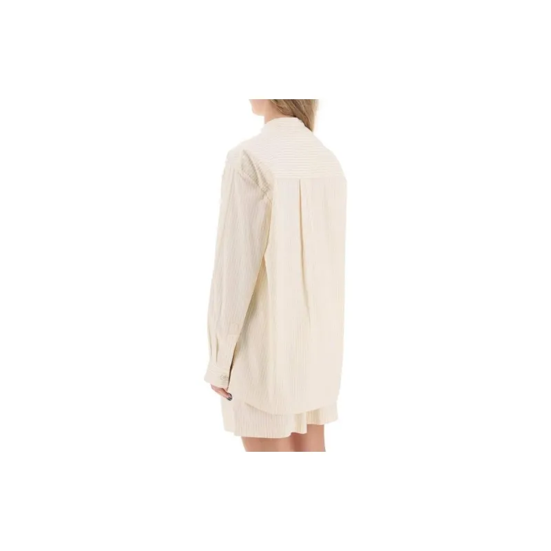 Birkenstock Striped Organic Cotton Pyjama Shirt-2
