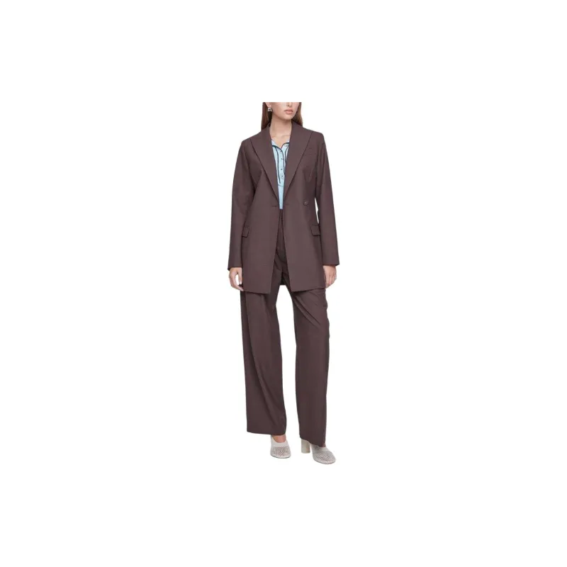 ANNA QUAN SS24 Business Suits Coats Women's Chocolate-1