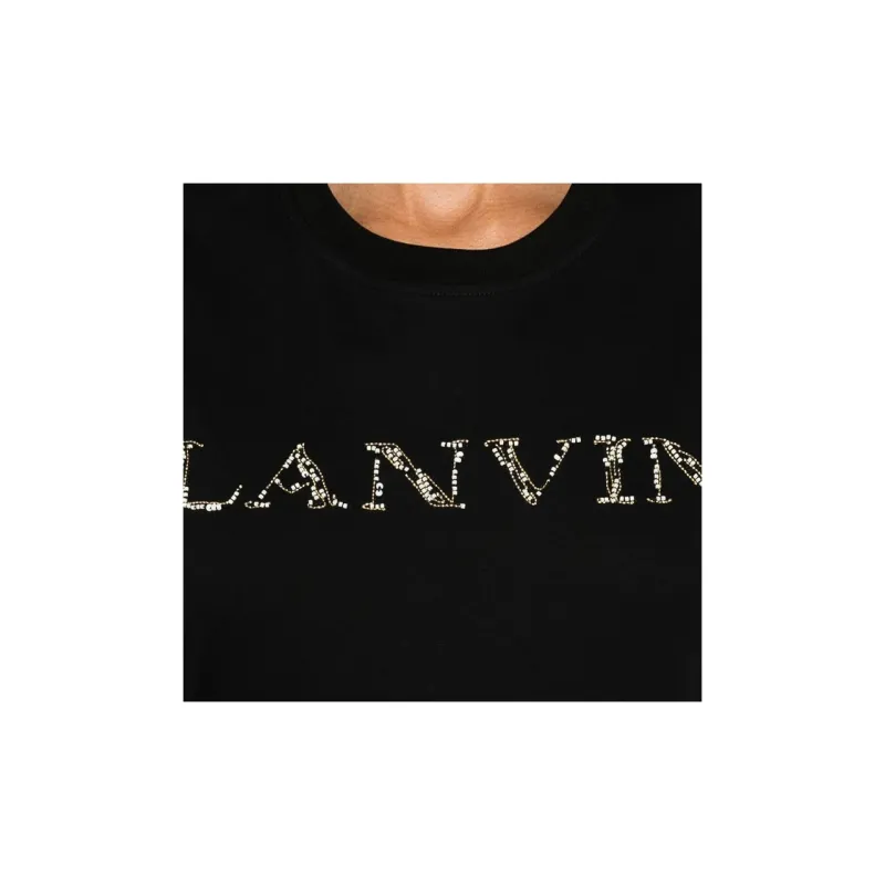 Lanvin Logo Embellished Crewneck T Shirt-5