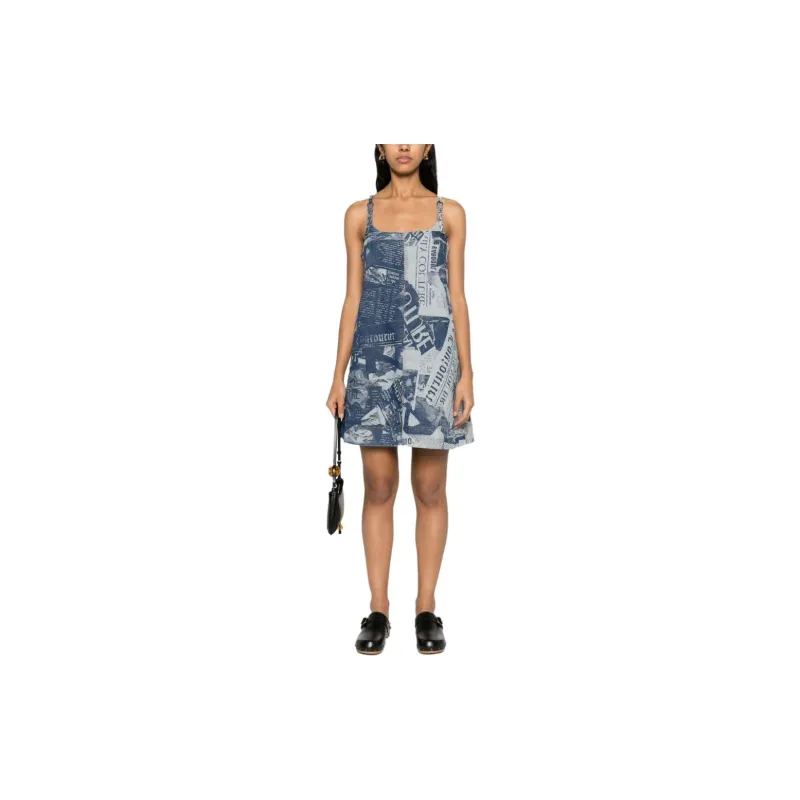 VERSACE JEANS COUTURE Magazine Denim Minidress-1