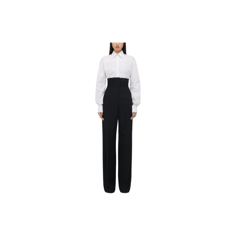 Alexander McQueen Wide Leg High Rise Pants-1