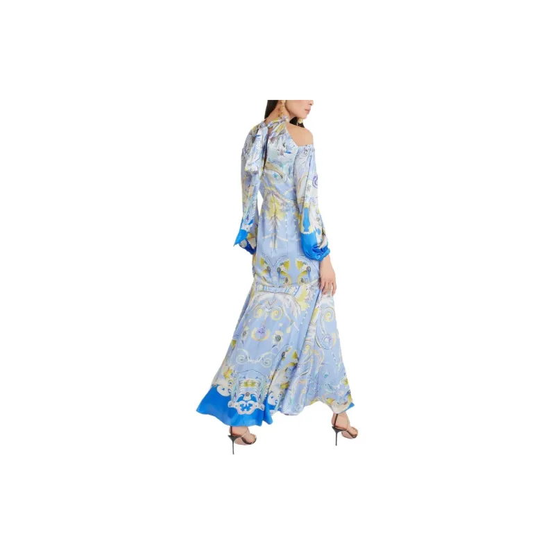 Temperley London Carline print Cold Shoulder Dress-2