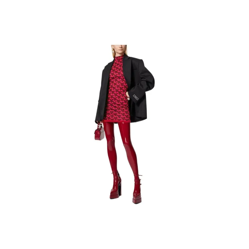 VERSACE Knit Dress 'Parade Red/Fuchsia'-2