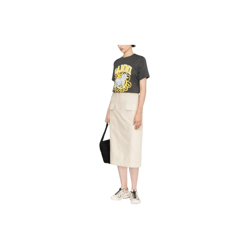 GANNI T Shirts Women's Gray-4