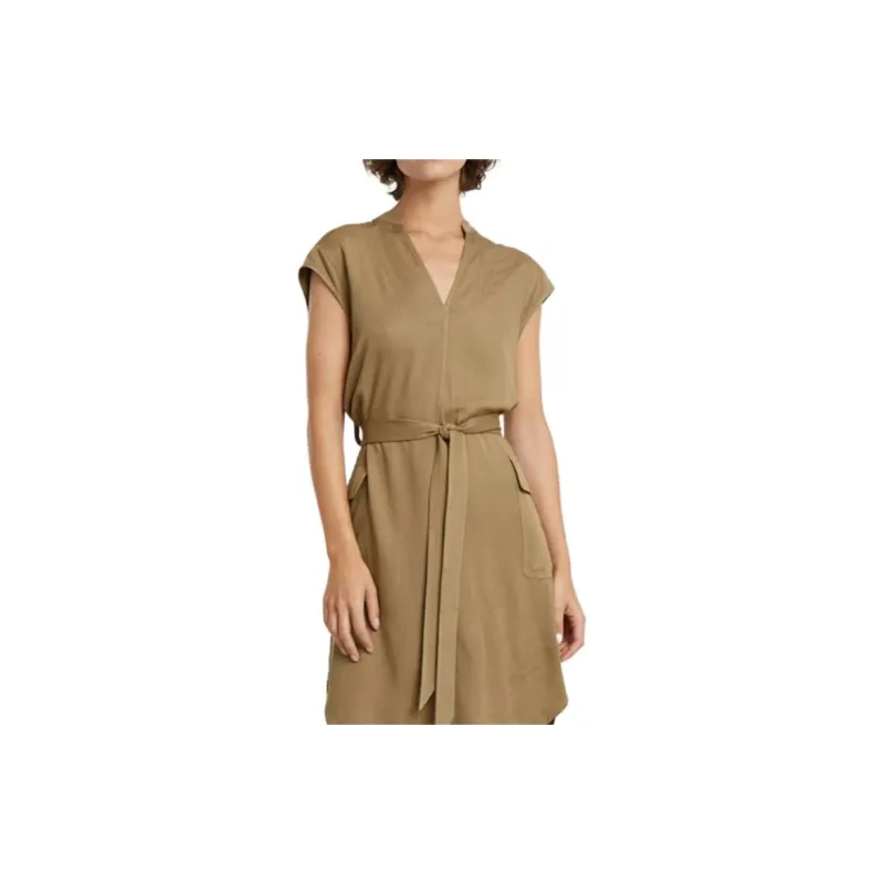 G-STAR RAW Sleeveless Dress Women's Beige-3