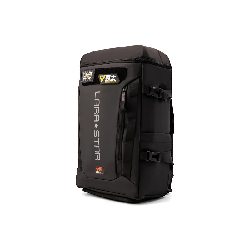 LARA STAR Matte Finish 500D Mesh Fabric Fitness Backpack Tubas Unisex Black-1